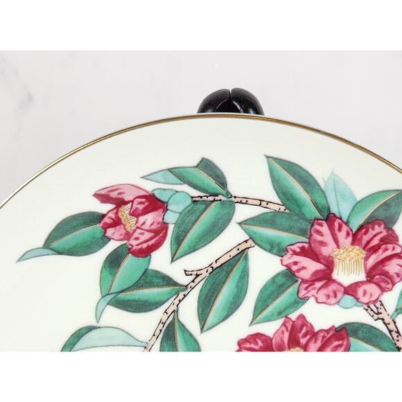 Satsuma Camelia & Thrush Gardens Of The Orient 7 1/2" Asian Plate Decor Japan - Picture 6 of 14